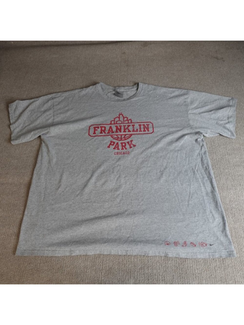 Nike Shirt XL Gray Heather Franklin Park Chicago Vintage  Made in USA